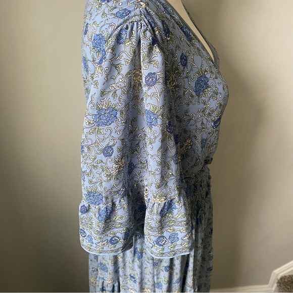 Max Studio blue flowy floral midi dress - Picture 7 of 11